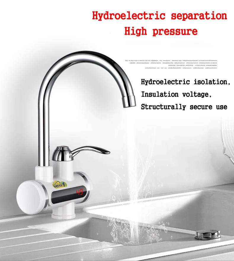 Electric Kitchen Water Heater Tap Instant Hot Water Faucet Heater Cold Heating Faucet Tankless Instantaneous Water Heater (10)