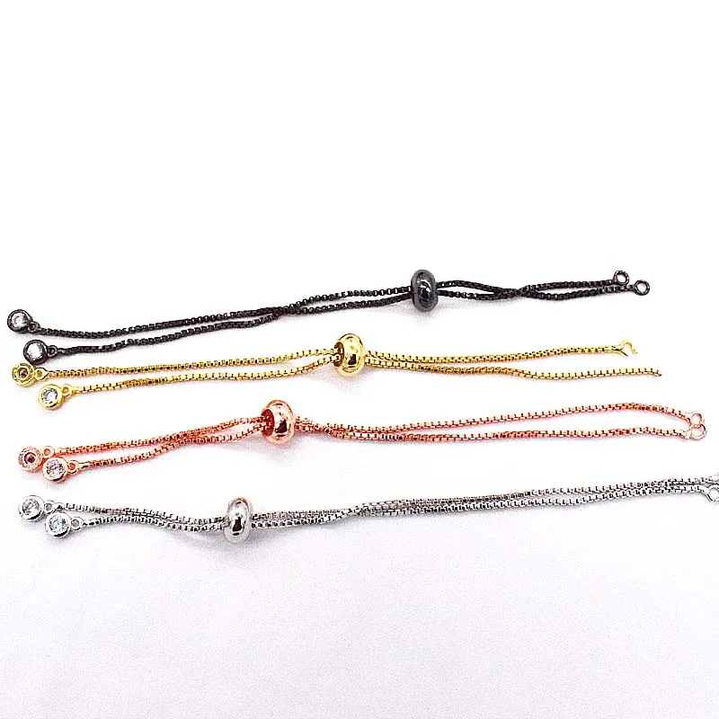 

10PCS Box chain for charm bracelet making adjustable chain accessories for DIY Bracelet Chain