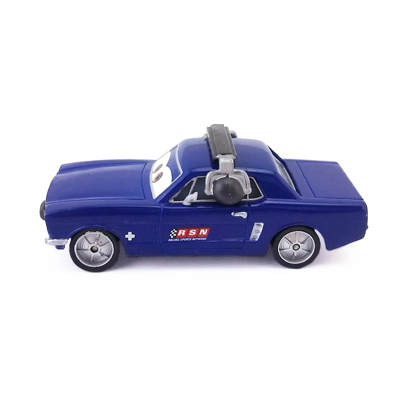 Disney Pixar Cars Brent Mustangburger с гарнитурой металлический литой под давлением игрушечный