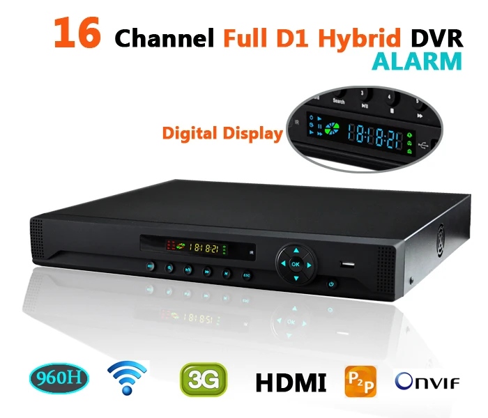 Onvif Hybrid dvr 16 канала 960 h full d1 Hi3521 звуковая сигнализация hdmi 3 г сетевой рекордер