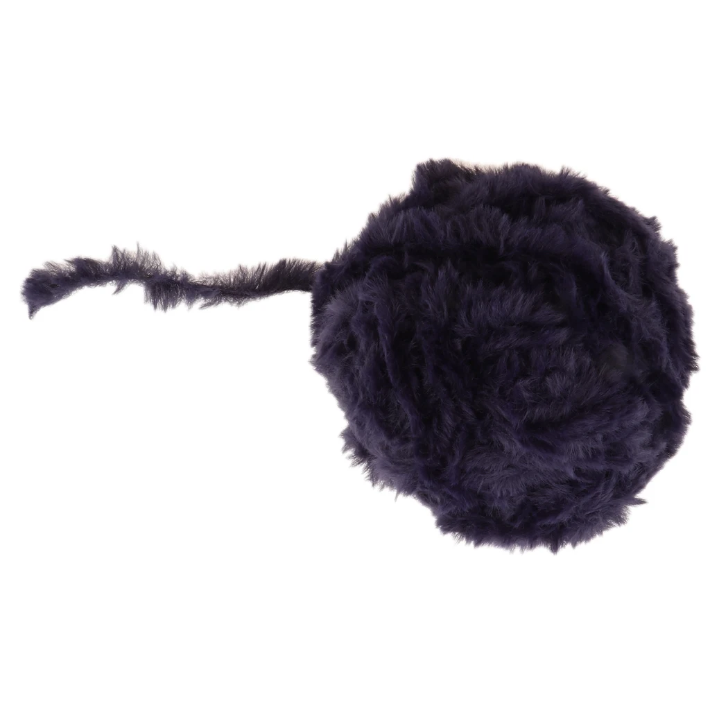32 Meters Soft Polyester Fluffy Faux Fur Yarn Eyelash for Crocheting Knitting