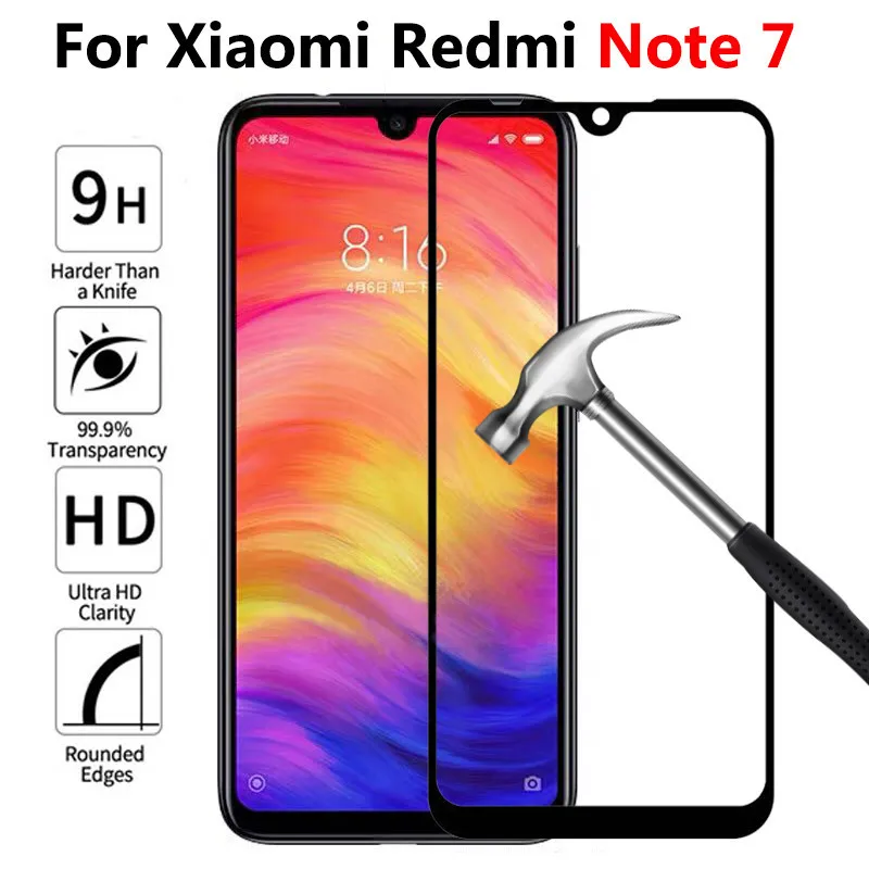 

3Pieces 9H Full Cover Tempered Glass Redmi Note 7 7pro Screen Protective Glass for Xiaomi Redmi Note7 7 pro Pelicula protecto