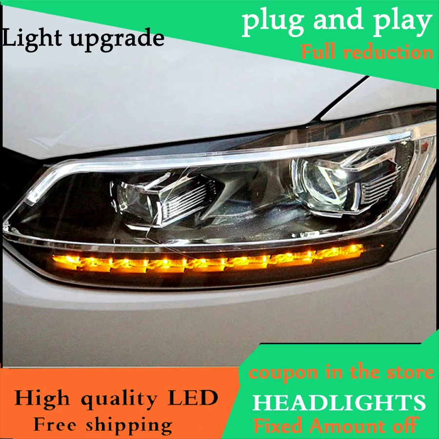 Автомобильный Стайлинг головная лампа для VW Polo фара Volkswagen 2013 2014 2015 2016 2017 LED