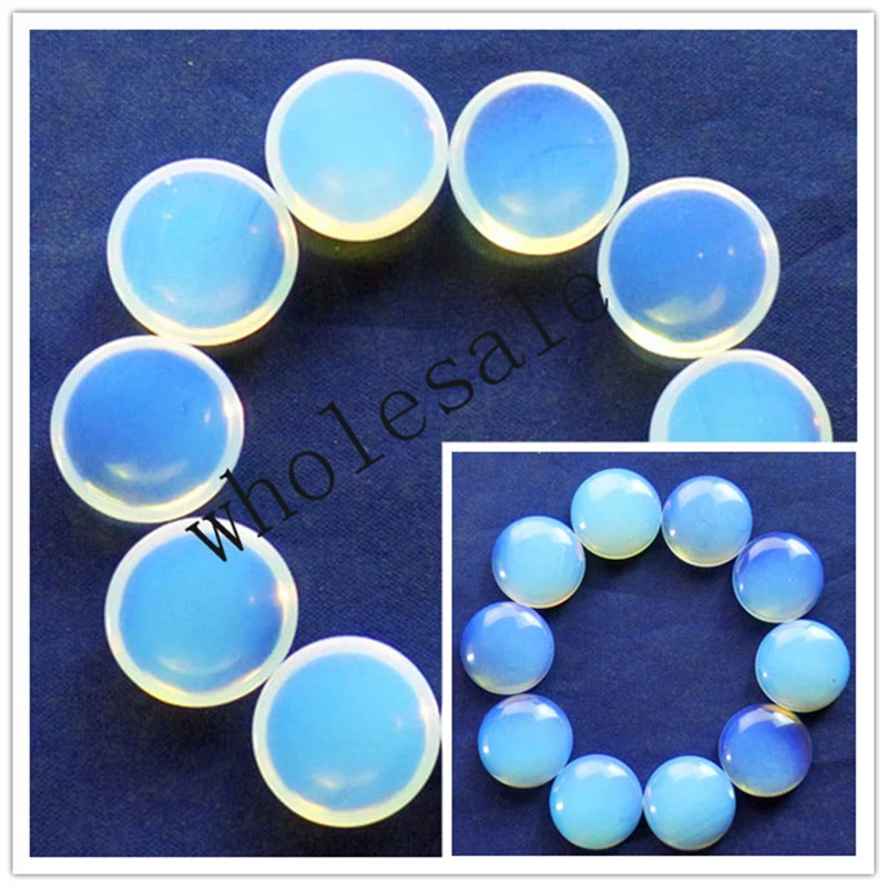 (12 pieces/lot) Wholesale High Quality Natural Opal Opalite Round CAB