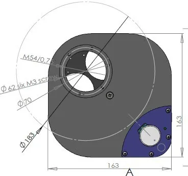 QHYCFW2-M Электрический фильтр колеса Электрический телескоп фильтр колеса