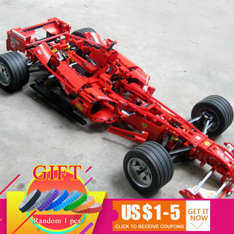 

3335 1242pcs Formula Racing Toy building 1:8 car model self-locking Compatible Toys