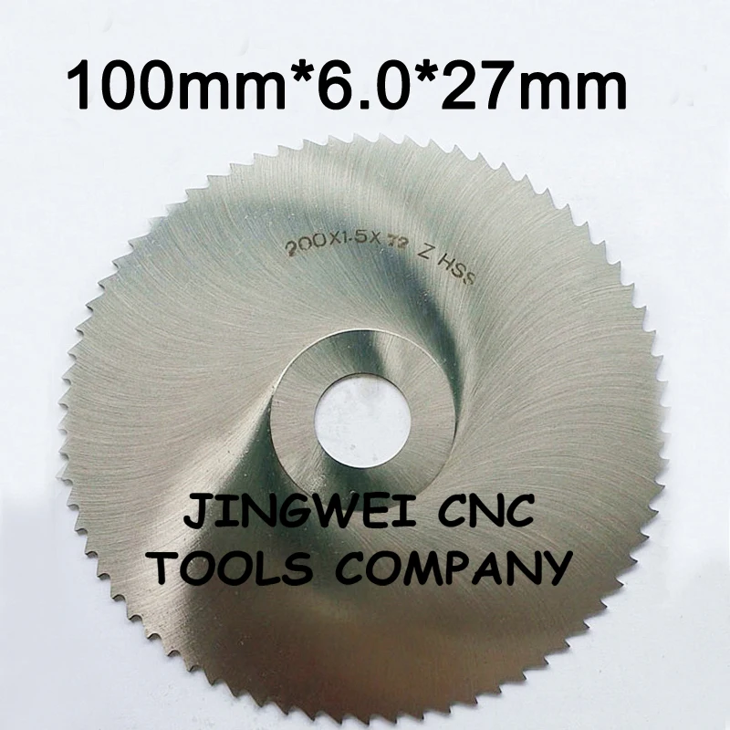 

HSS circular saw blade milling cutter 100mm out dia * 6.0mm thickness*27mm inner dia * standard teeth no.