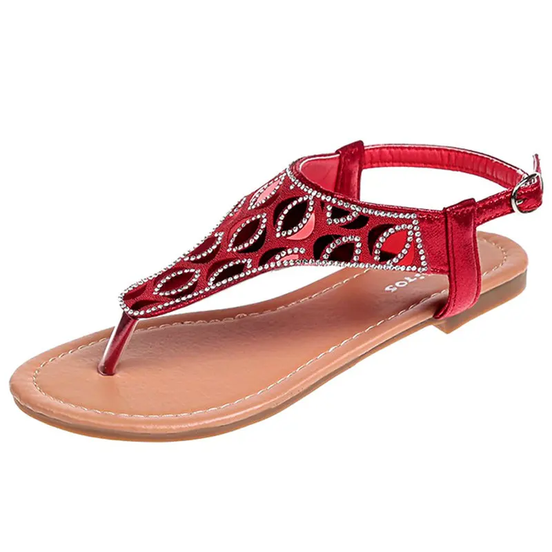 Size 36 41 New Woman High Quality Sandals Female Buckle Strap Flip Flop Ladies Comfort Leisure 