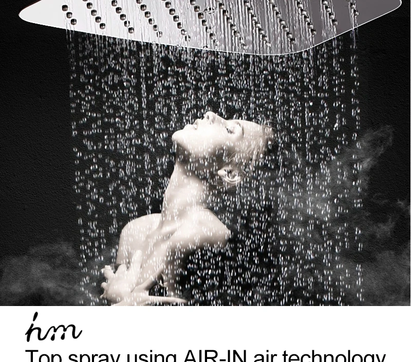 Bathroom Shower System Faucet Set with Rainfall Shower Head & Handheld  Brass Thermostatic Water Rainfall Shower Set Faucet (9)