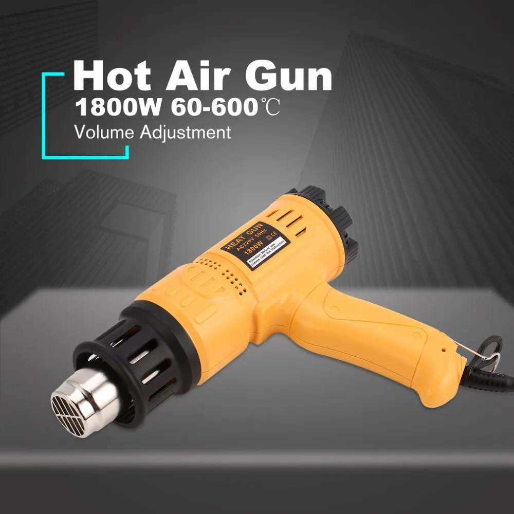 

1800W Hot Air Gun Thermostat Heat Gun Hot Air Blower Shrink Wrapping Thermal power tool Soldering Gun Heat Air Gun