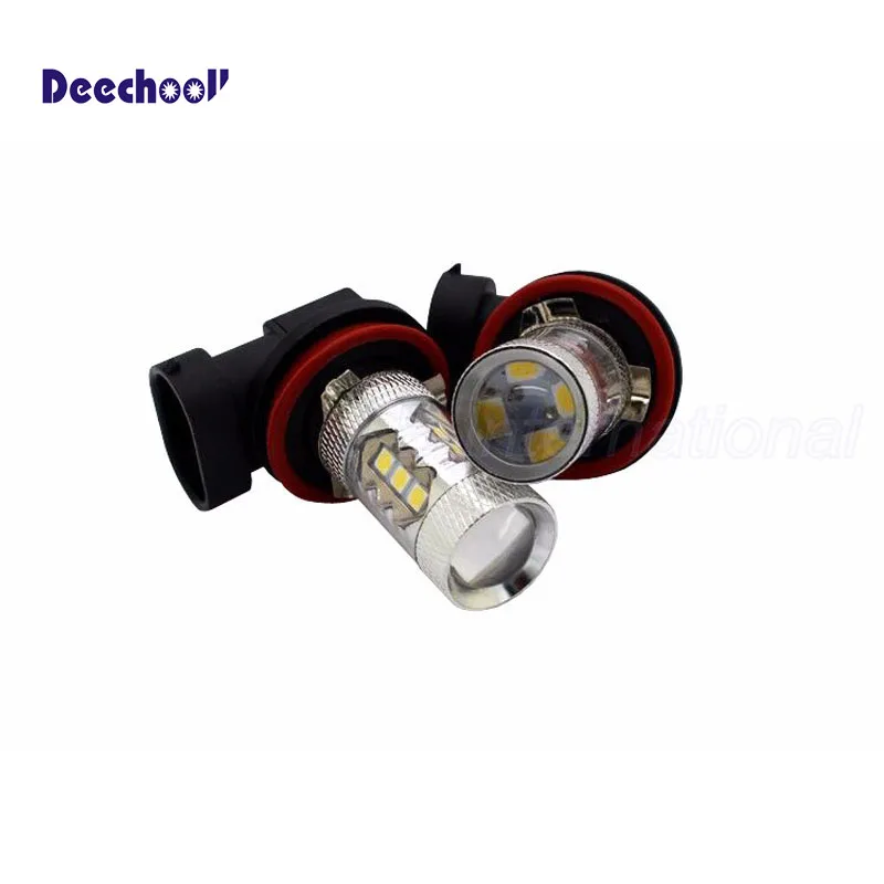 Автомобильные светодиодные лампы deechooll 2 шт. для BMW 325 328 335i e90 H11 H8 50 Вт 16SMD