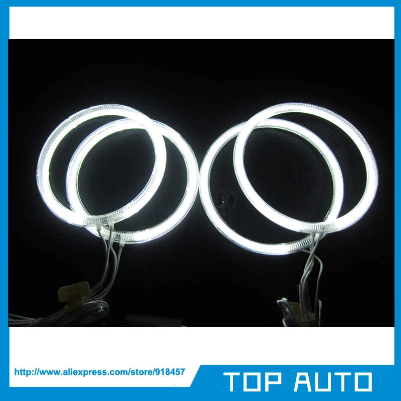 

6000K Xenon White CCFL Angel Eyes Kit White Halo Rings Headlight for Opel Vectra 106mm+90mm