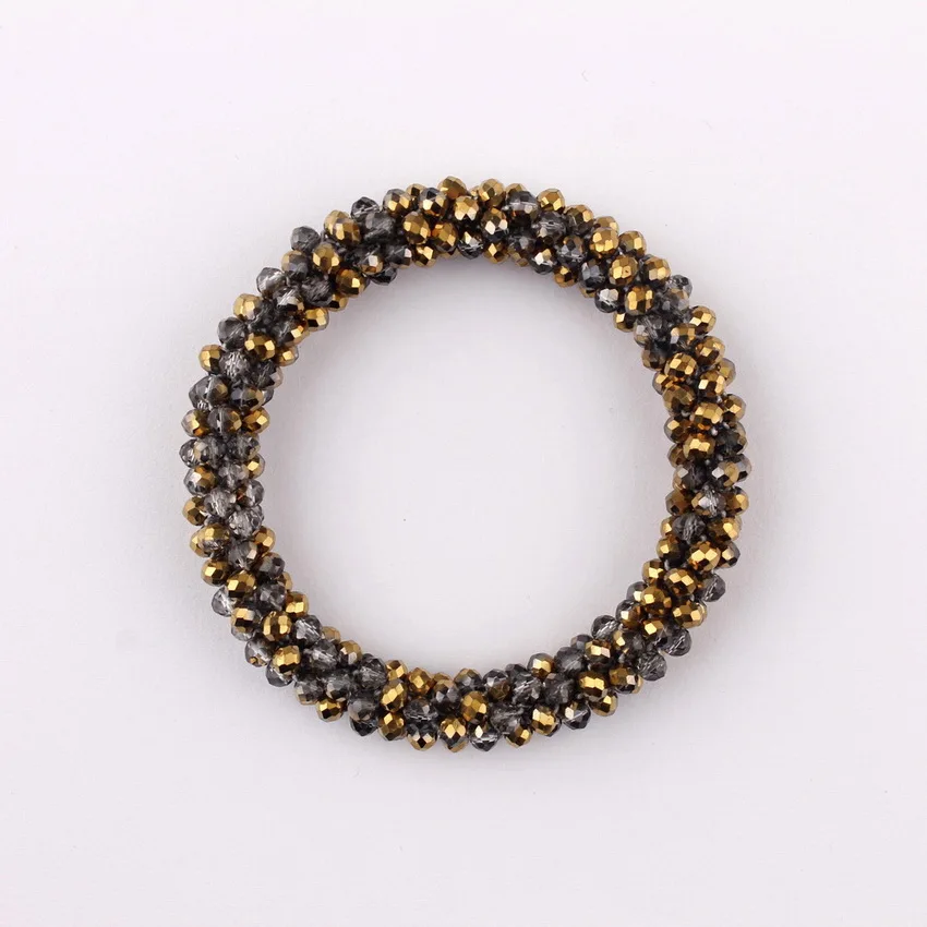 

Faceted Crystal Glass Beaded Stretch Bracelets for Women