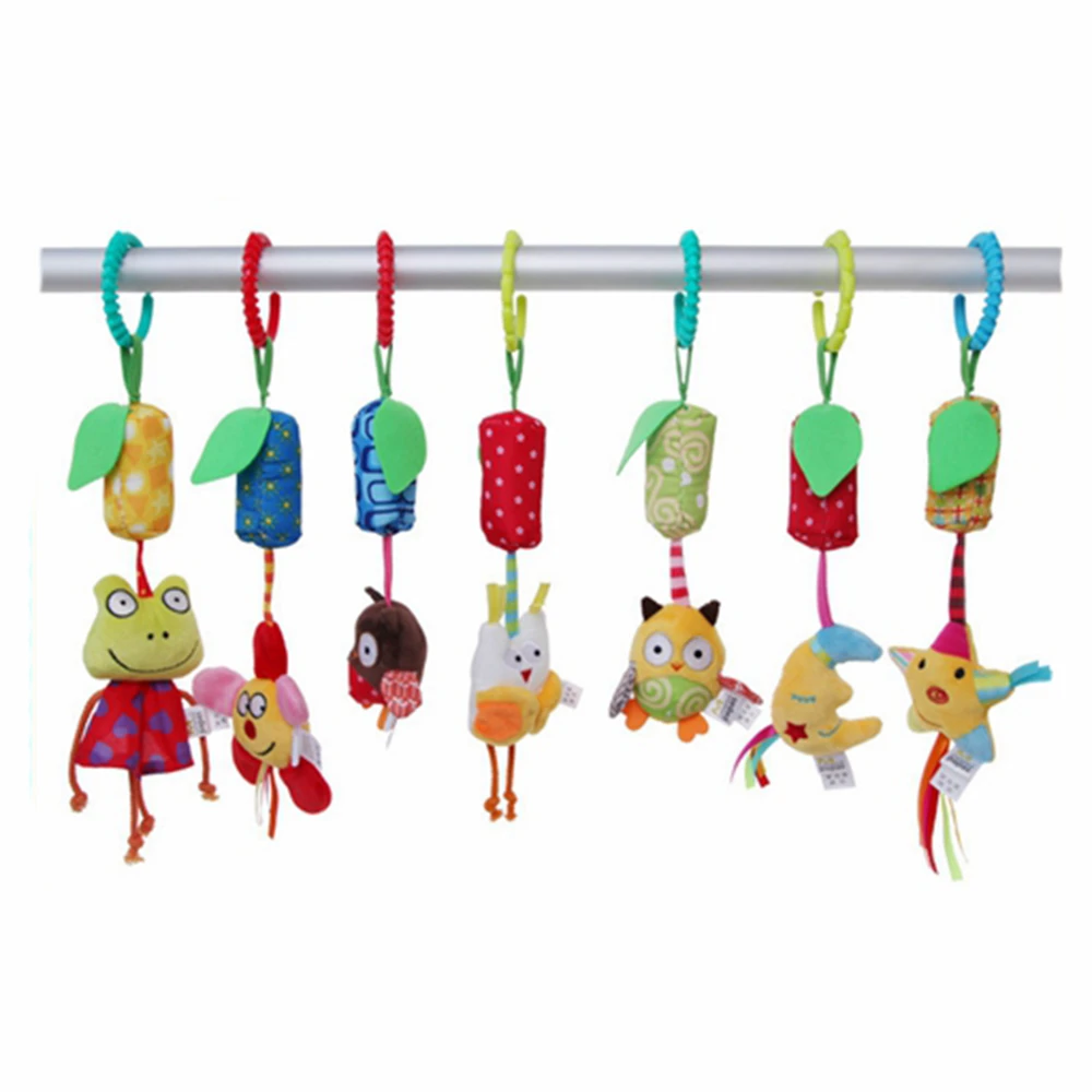 Babelemi животные из мультфильмов детские мобильные машины с детские игрушки с колокольчиком 0-12 месяцев - Цвет: 7Pcs