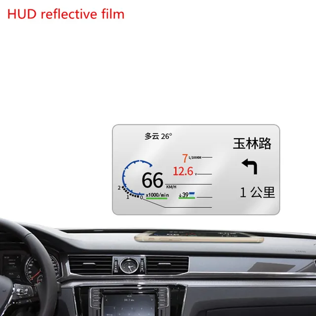 Car HUD Reflective Film Head Up Display Protective Reflective Screen Consumption Overspeed