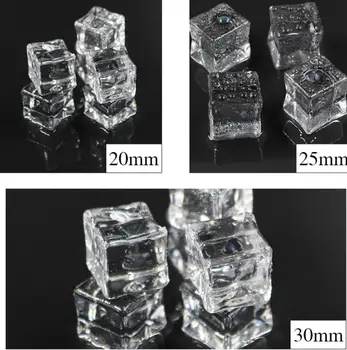 

Micro Clear Square Fake simulation Fake Small Ice Cubes Crystal Wedding Display Acrylic Craft Cute Miniature Home Decoration