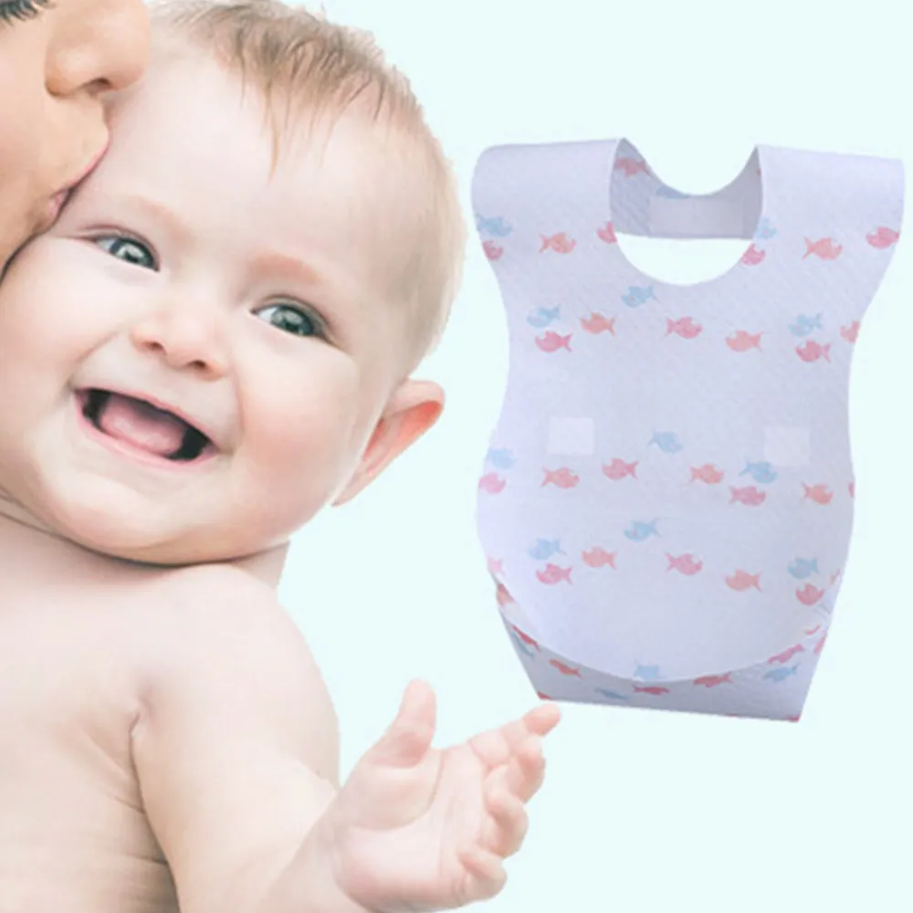 25PCS Baby Disposable Saliva Towel One Time Waterproof Infant Newborn Bib Adjustable Cloth Smart Baby Stuff for Outdoor