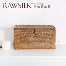 Деревенская соломенная плетеная корзина для хранения закусок журнал разное Хранение коробка корзина для одежды коробка для отделки