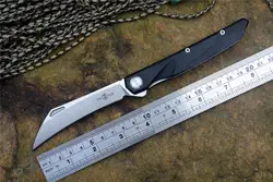 TS74 Twosun Новый стали карманные складные ножи D2 изогнутые Атлас лезвие черный G10 ручка Флиппер Охота Открытый Ножи Бесплатная доставка
