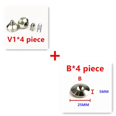 4 шт из нержавеющей стали амортизатор ножка/Накладка для динамика усилитель CD плеер ЦАП предусилитель - Цвет: V1 and B
