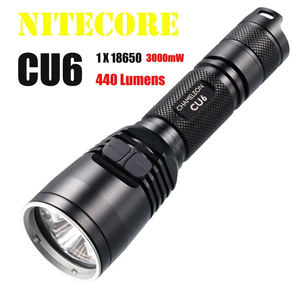 

1PC Nitecore CU6 Flashlight CREE XP-G2 LED 440LM Smart Selector Ring Waterproof Rescue Search Tactical Torch + Free Shipping