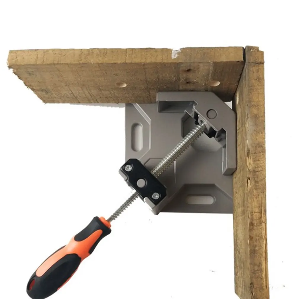

Aluminum Alloy 90 Degree Right Angle Clamp Adjustable Carpenter Clip Angle Clamp TPR rubberized handle