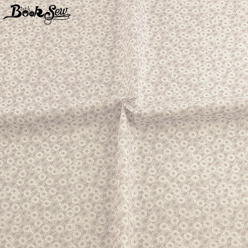 Booksew хлопок саржа бежевый с цветочным принтом стиль текстиль стеганая ткань краситель ткани ткань для поделок детское лоскутное шитье Tecido
