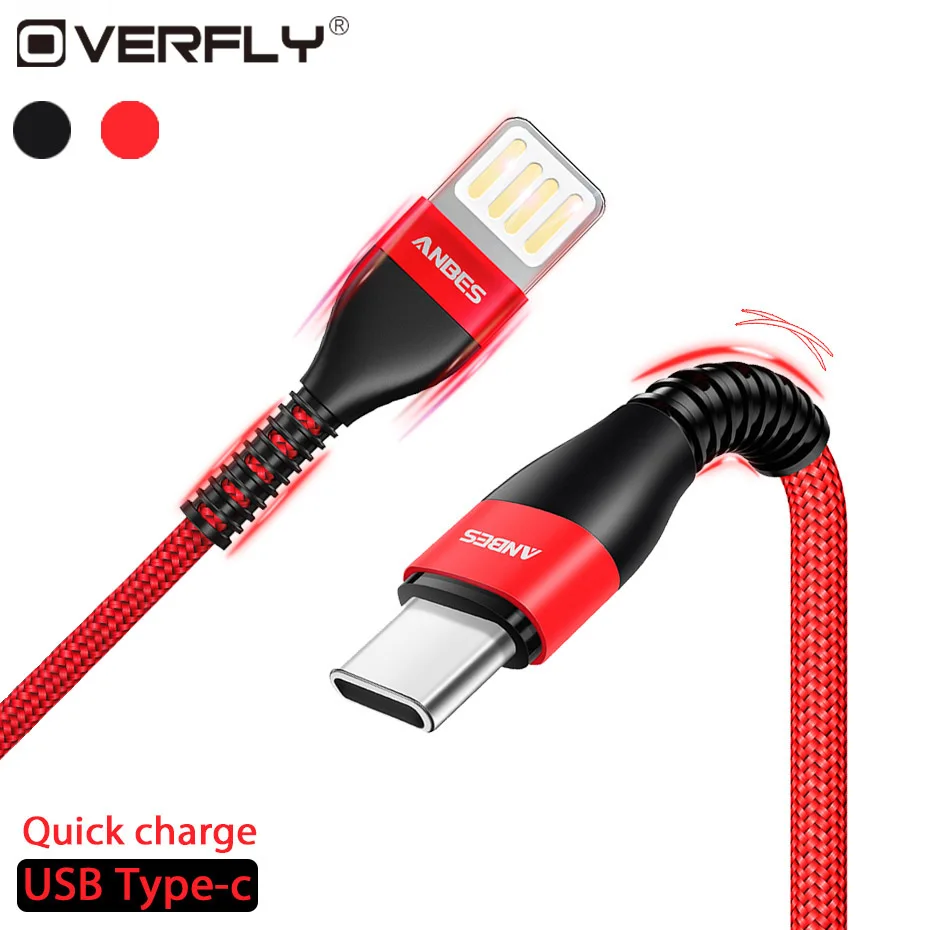 

Overfly Usb Cable Micro Cable Fast Charging Cable Type C Charger Cord Usb Data Cable for Samsung Xiaomi Huawei Mobile Phone