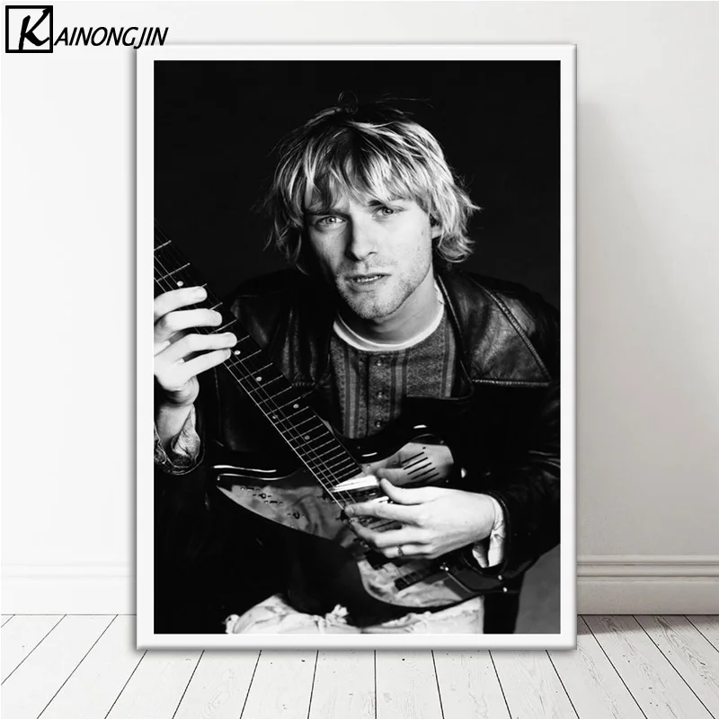 

Kurt Cobain Nirvana Band Music Singer Poster Wall Art Canvas Painting Posters and Prints Wall Picture Room Decorative Home Decor