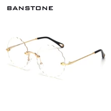 BANSTONE Винтаж цветок простые очки Женские Модные без оправы, с прозрачными линзами
