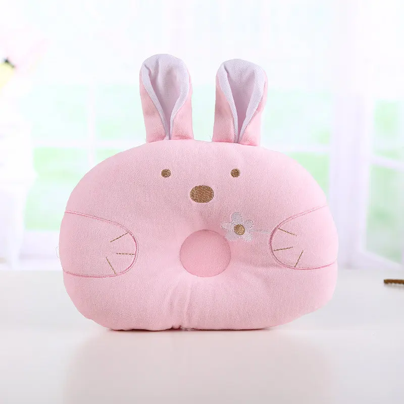 

Newborns Shaping Pillow Breathable Anti Flat Head Baby Cushion Infant Neck Support Nursing Pillow Cartoon Rabbit Pillow 3 Colors