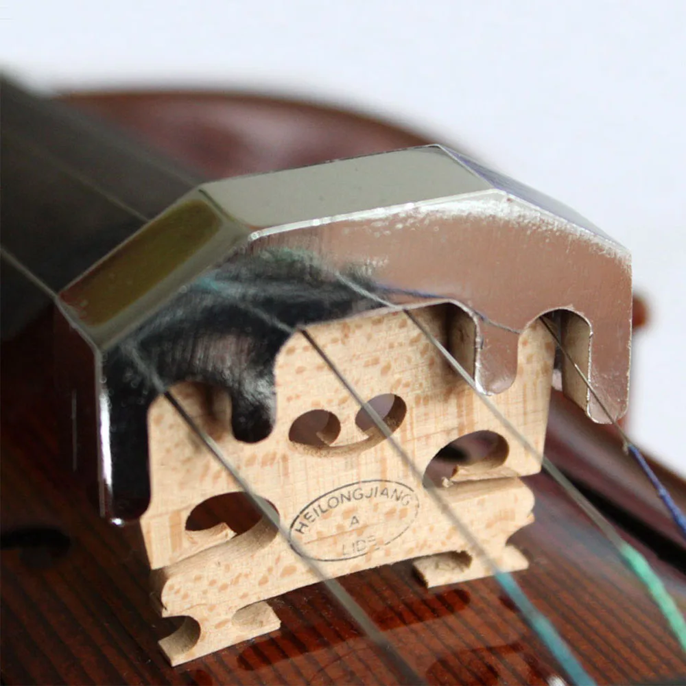 Профессиональная скрипка немой практика глушитель серебристый тяжелый металл для 1/2 3/4 4/4 Скрипка музыкальный инструмент Запчасти аксессуары