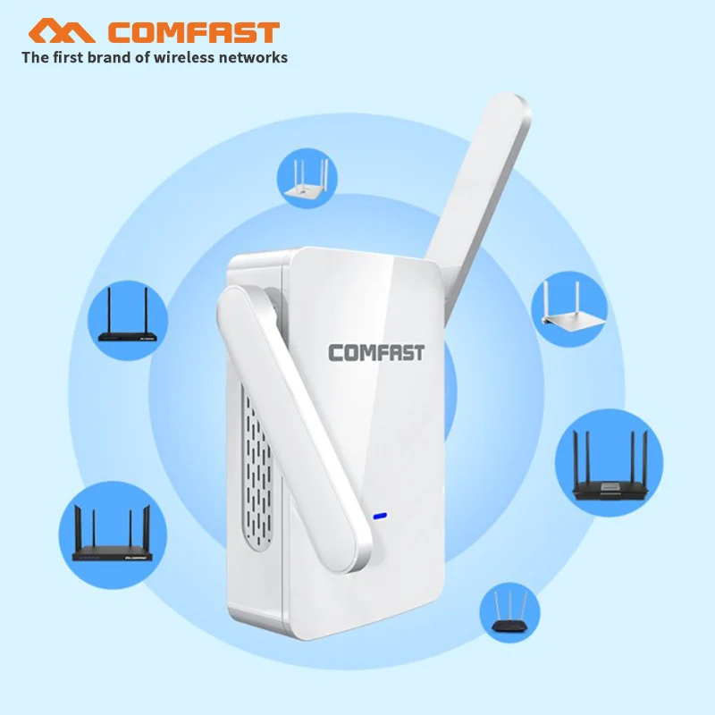 

Comfast 1200Mbps WIFI Repeater Router Access Point Dual Band dual antenna Wireless Wi-Fi Repeater signal Extender 5.8Ghz booster