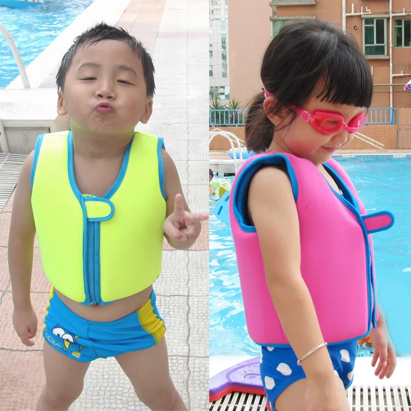 

Kids Child Life Vest Swim Buoyancy Vest Solid Color Drifting Snorkeling Floating Suit Life Jacket Swimming Pool Accessories H