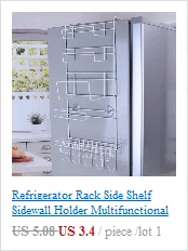 Стойка для холодильника, боковая полка, боковой держатель, Многофункциональные кухонные принадлежности, органайзер, бытовая, многослойная, для хранения холодильника