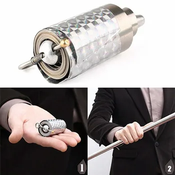 

Magie Wand Appearing Cane Silver Cudgel Metal Magic Tricks for Professional Magician Stage Street Close up Illusion 110CM