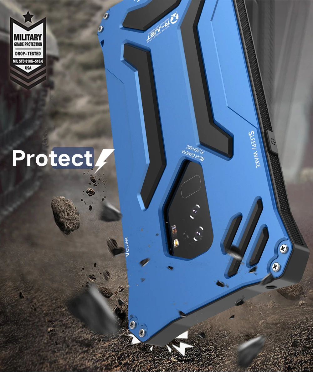 

Rugged Tough Shockproof Case For Samsung Galaxy S9 S9+ Plus Hard Cover Hybrid Metal+Silicone Armor Shell Heavy Duty Protection