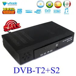 DVB-T2 DVB-S2 комбинированный HD цифровой set top box DVB T2 S2 ресивера Спутниковое ТВ-приемник-тюнер H.264 MPEG-4 Поддержка Cccam