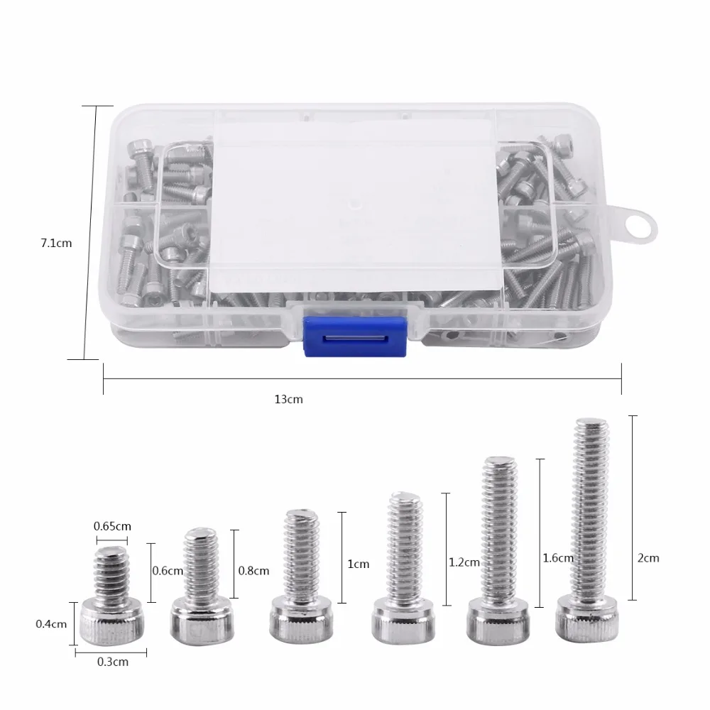120 шт./компл. M4 винты 304 Нержавеющая сталь Аллен головкой шестигранный набор винтов болтов гаек Ассортимент Комплект инструментов для ремонта новое поступление