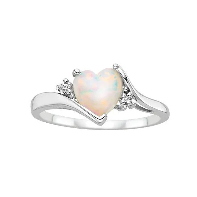 

Women's 925 Sterling Silver Ring Love Heart Cut Fire Opal Jewelry Christmas Birthday Proposal Gift Bridal Engagement Party Rings