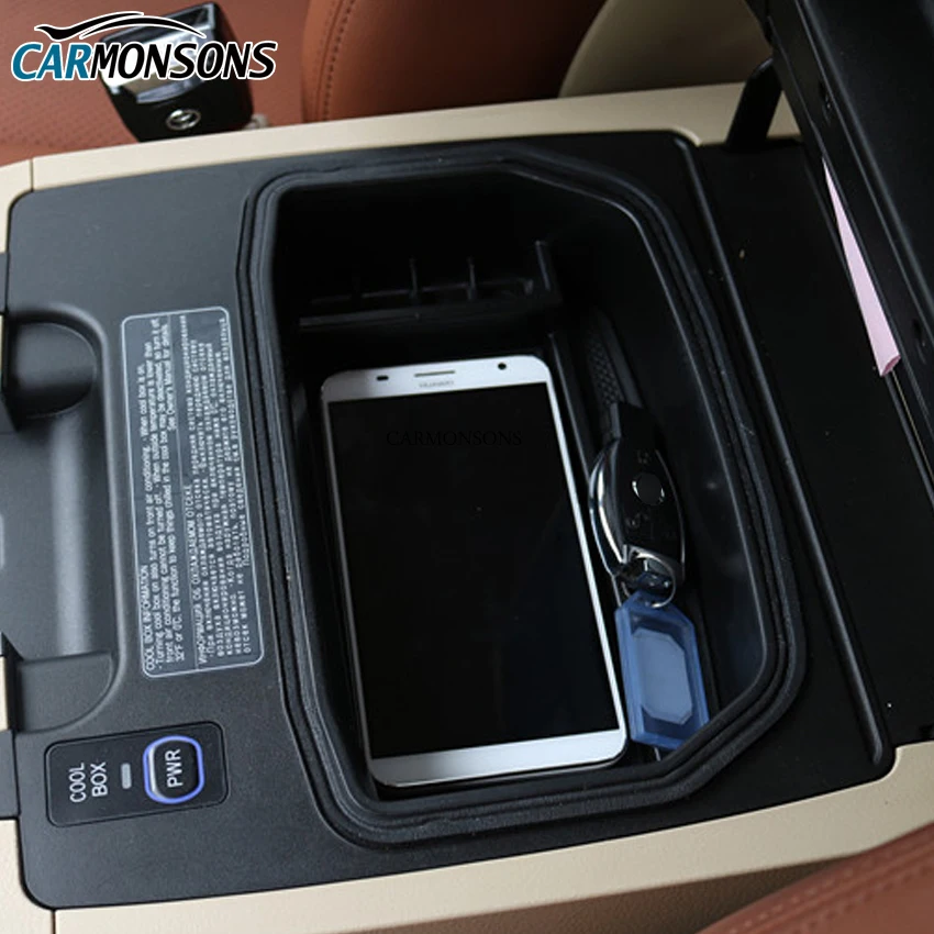 Carmonsons Central Armrest Storage Box Container Holder Tray Accessories for Lexus LX570 LX 570 2007 Car