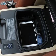 Caja de Almacenamiento Central de los Apoyabrazos Carmonsons Contenedor Bandeja Holder Accesorios para Lexus LX570 LX 570 2007 + Organizador Del Coche Car Styling