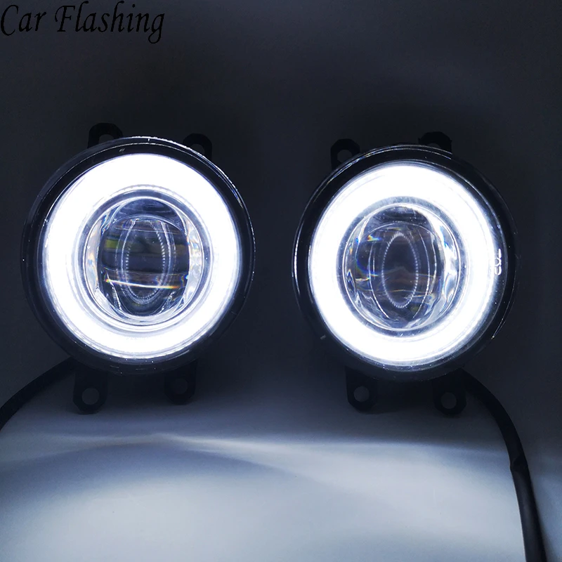 

Car Flashing 2Pcs 12V Car LED Angel Eyes DRL Fog Light Lamp Daytime Running Light For Toyota Highlander 2009-2017
