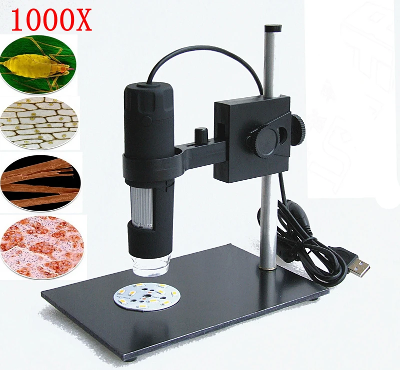 HOT Selling 8 LED 2MP Digital USB Microscope 1000X Digital Microscope Magnifier Endoscope Free
