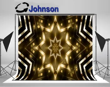 

dj stage golden light star backdrops Vinyl cloth High quality Computer print party backgrounds