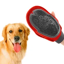 Собака длинные и короткие волосы удаление и Ванна рукавица перчатка щетка губка массажный инструмент