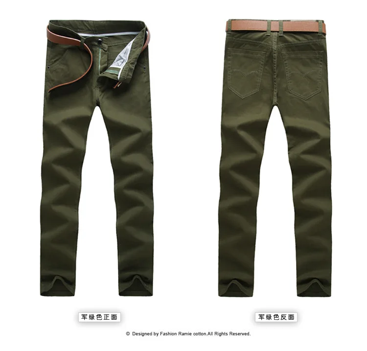 Новая мода лето большой Размеры Для мужчин s прямые брюки-карго мужские брюки Чинос Повседневное Slim Fit весна Армейский зеленый деловые брюки Костюмы