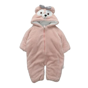 

Fashion Babies Warm Rompers Cute Cotton Boy Girls Winter Soft Cotton Cloth Children Jumpsuits Plus Velvet Thickening Top Selling