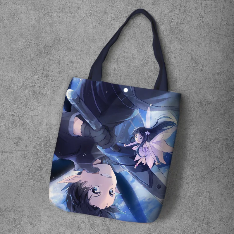 IVYYE Sword Art интернет-Мода Аниме Складная Холщовая Сумка для покупок повседневные сумки на плечо индивидуальные сумки-тоут для девушек Новинка