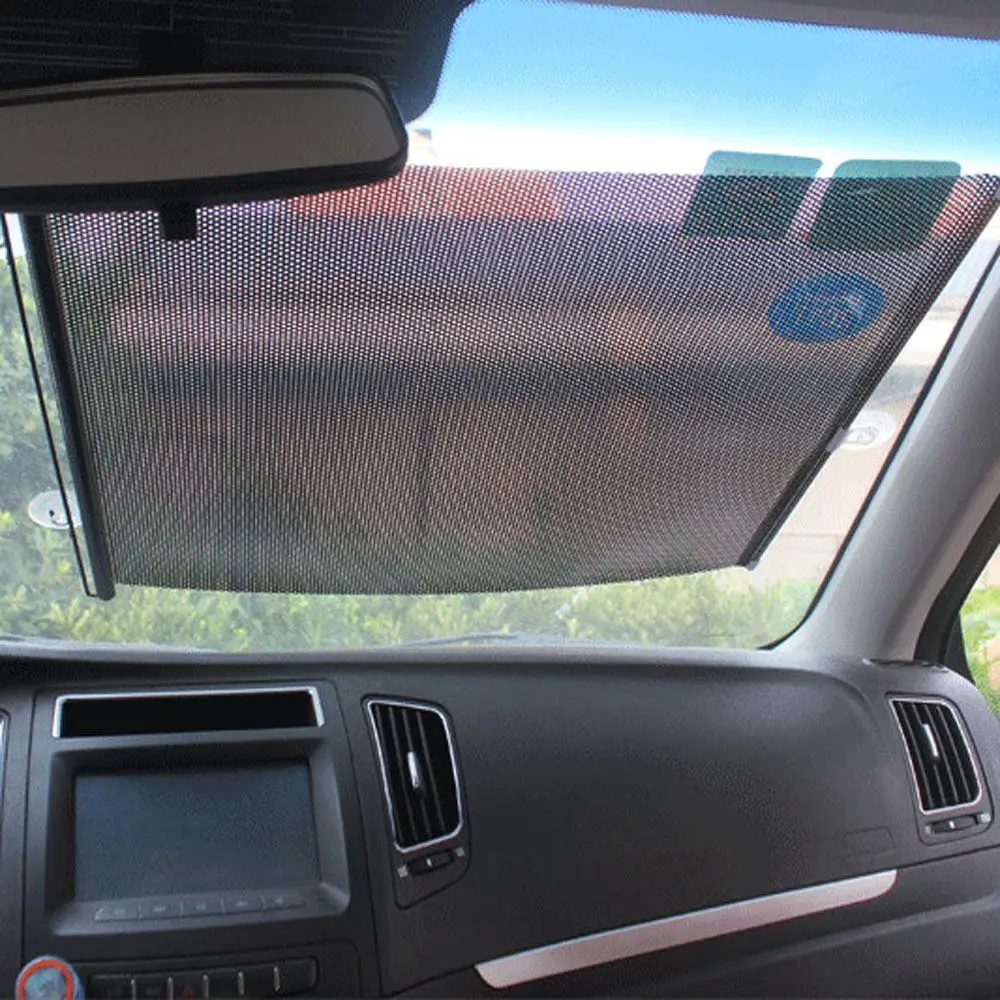 

Anti Shades Block Black Blinks Universal Retractable Curtain UV Mesh Sun Shade Curtain Window Cover Auto Accessories